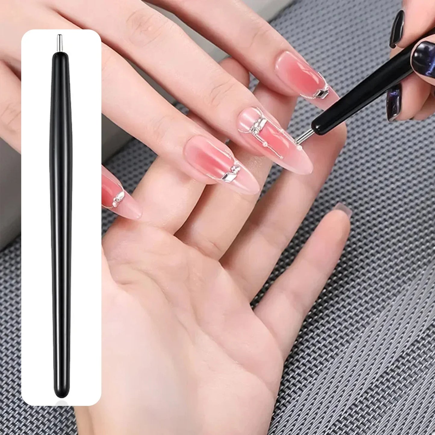 3D New Lollipop Vortex Cat Eye Nail Magnetic Pen Suck Rainbow Halo Vortex Nail Art Magnet Pen for CatEye MagneticGel Nail Polish