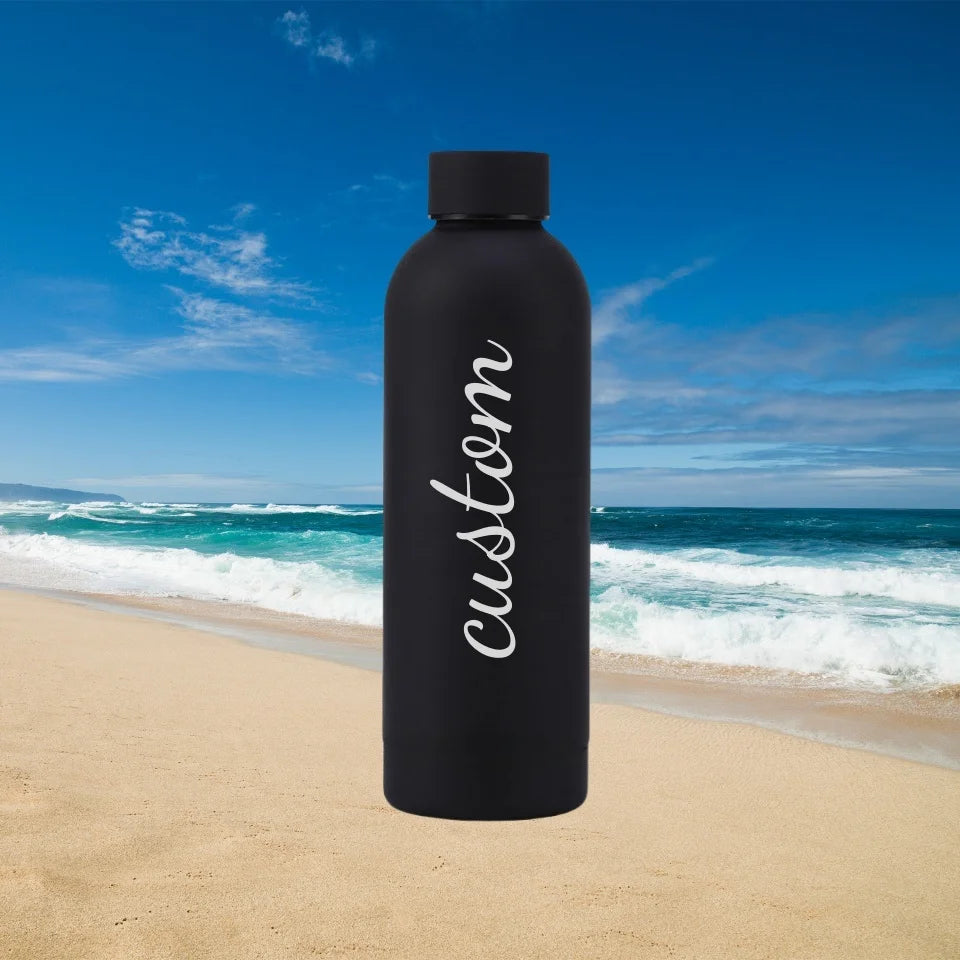 Personalized Carving Text SUS304 Insulated Water Bottle Customized Name Keep Hot Cold Drinks Bottle Perfect for Travel Gifts