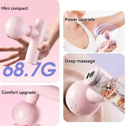 2026 Mini Massage Gun Fascia Machine Muscle Relaxation cRod Massage Fitness Equipment Neck Body Fascia Gun Rechargeable
