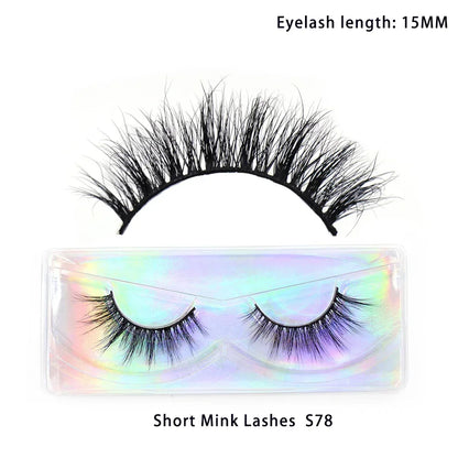 LEHUAMAO Mink Half Lashes Extension Natural Daily Reusable Short Strip Eye Lashes Mink Fluffy Soft Half False Eyelashes Make Up