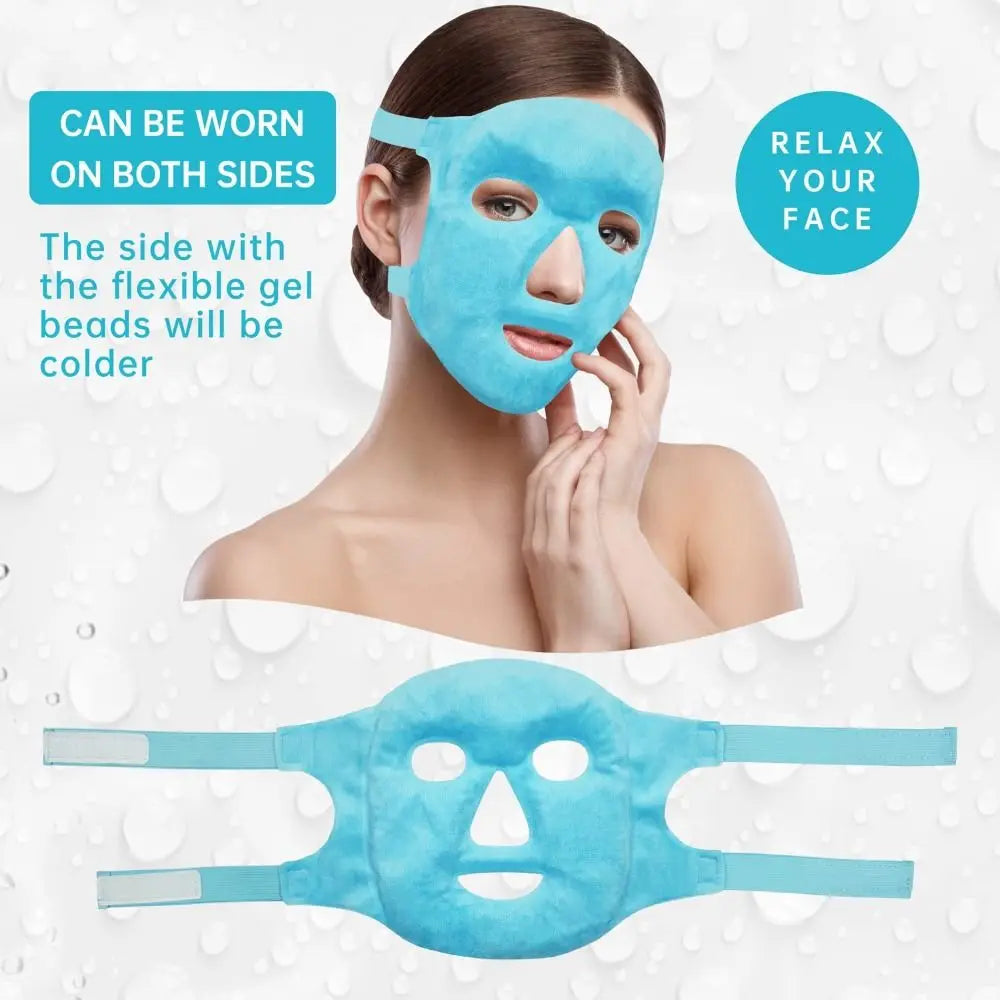 Relieve Fatigue Ice Gel Eye Face Mask Gel Beads Compress Reusable Sleep Mask Cold and Hot Heat Reduce Face Puff Skin Care Tool
