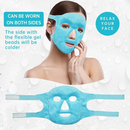 Relieve Fatigue Ice Gel Eye Face Mask Gel Beads Compress Reusable Sleep Mask Cold and Hot Heat Reduce Face Puff Skin Care Tool
