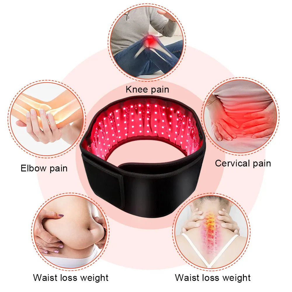 Led Therapy Light Pain Relief 660Nm 880Nm Leg Upper Back Thigh Red Light Therapy Pemf Belly Belts 360 Snap