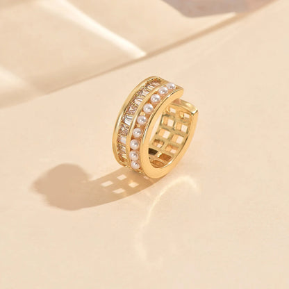 3 Pcs Zircon Korean Wave Multilayer Geometry Ear Cuff Clip on Earrings For Women Without Piercing Non-pierced Jewelry Hot