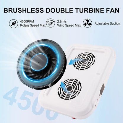 Powerful Suction 170w Nail Dust Collector Manicure Machine 2 Fans Vacuum Cleaner Nail Art Suction with Removable Filter Screen