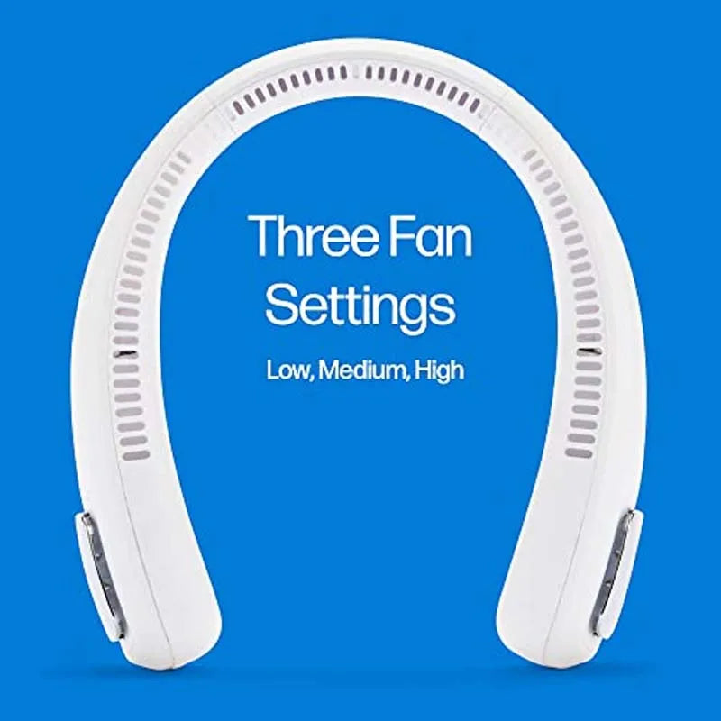 Mini Neck Portable Bladeless Fan Rechargeable Leafless Hanging Fans Air Cooler Cooling Wearable Neckband Fans