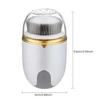 3 in 1 Waterproof Facial Cleansing Brush Device Silicone Deep Cleansing Face Scrubber Exfoliator Cleaner Vibration Massager