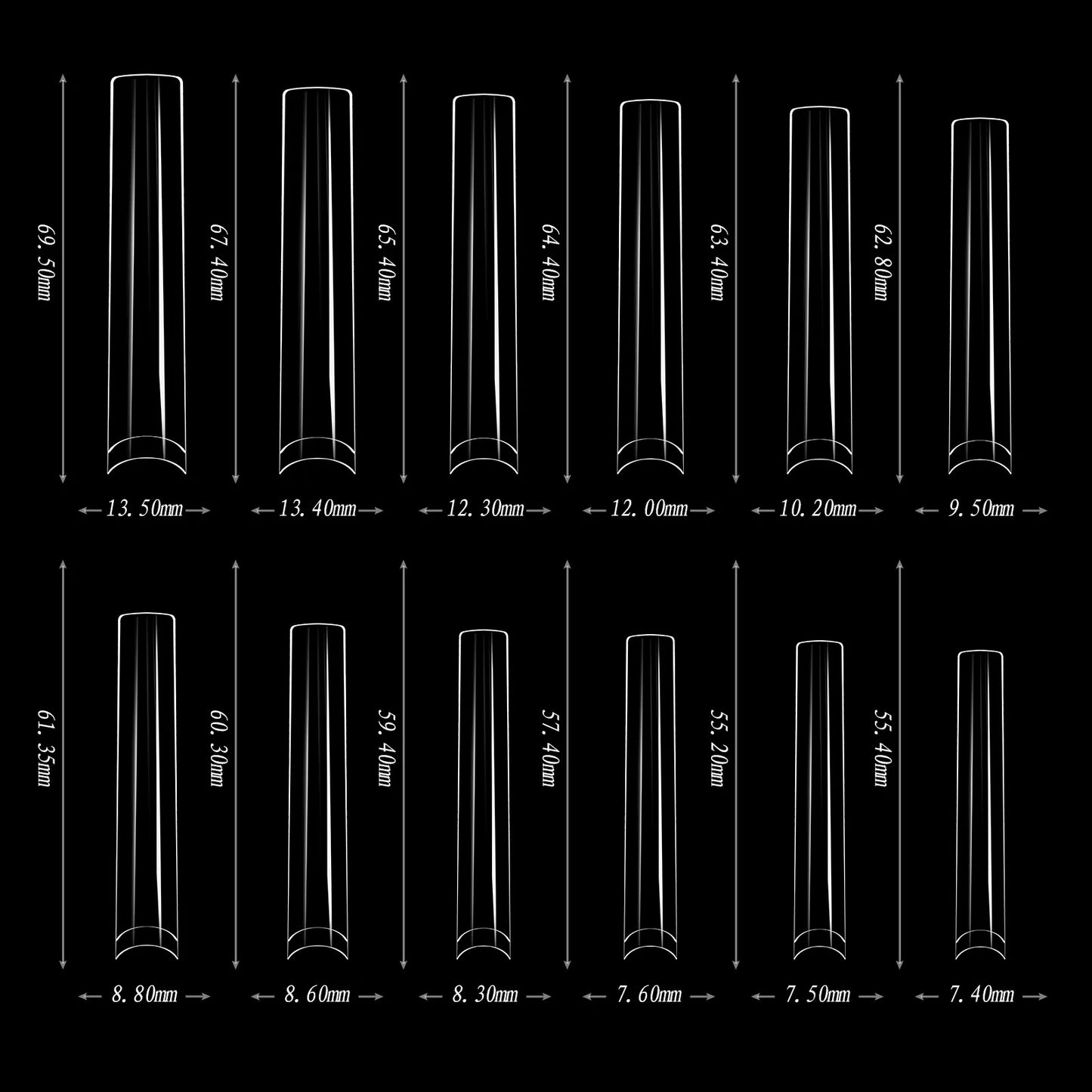 5XL Soft Gel Tips Press On Nails Acrylic Half/Full Cover Fake Nails 180pcs Stiletto Coffin Ballet DIY Extension Nail Supplies