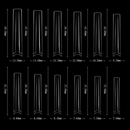 5XL Soft Gel Tips Press On Nails Acrylic Half/Full Cover Fake Nails 180pcs Stiletto Coffin Ballet DIY Extension Nail Supplies