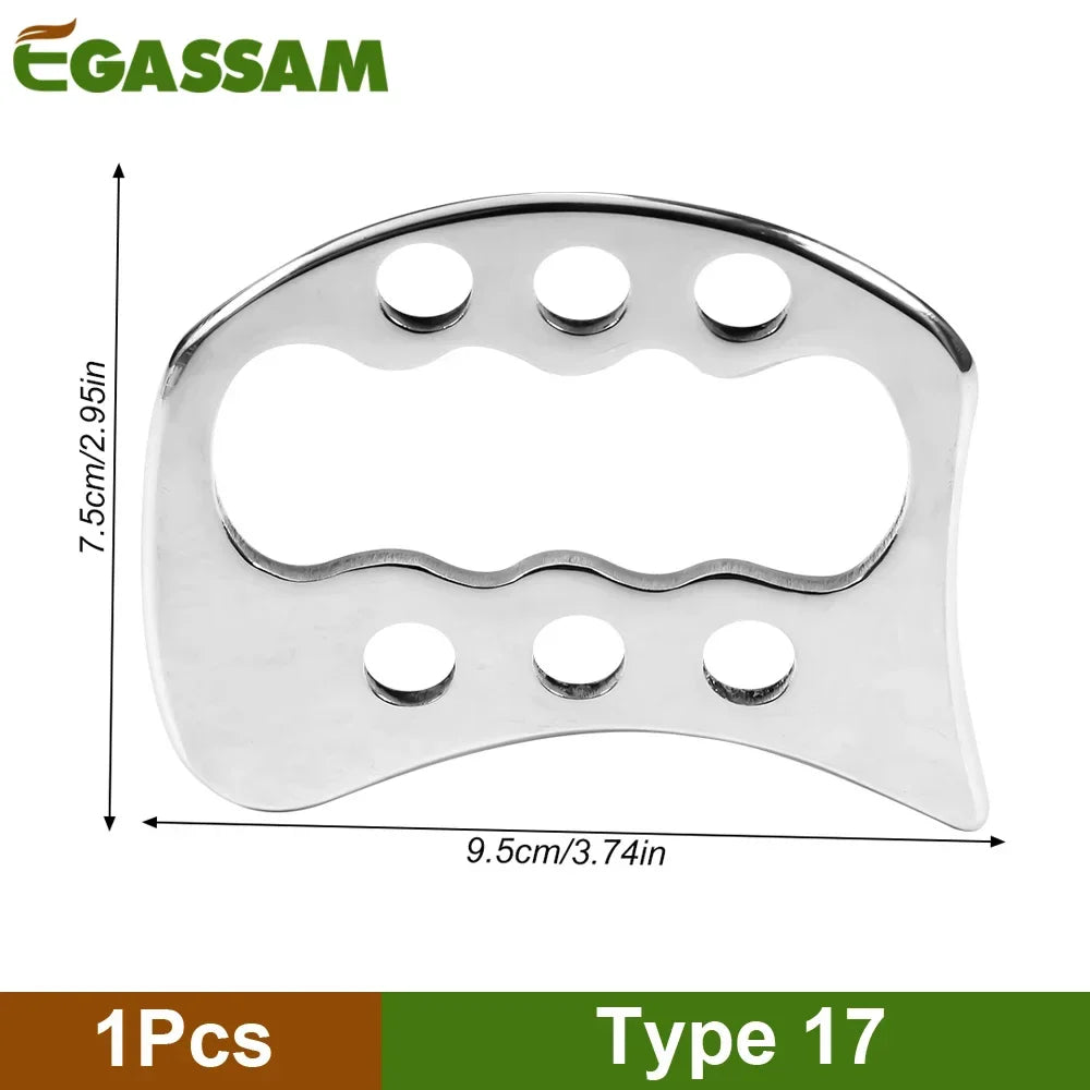 1Pcs Stainless Steel Gua Sha Scraper Physical Therapy Fascia Knife Myofascial Release IASTM Tools Physiotherapy Knife
