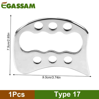 1Pcs Stainless Steel Gua Sha Scraper Physical Therapy Fascia Knife Myofascial Release IASTM Tools Physiotherapy Knife