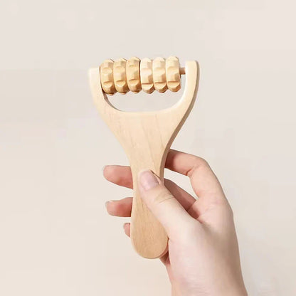 Roller massager, full body manual wooden fascia roller, muscle soothing massage tool, wooden roller deep relaxation massage tool