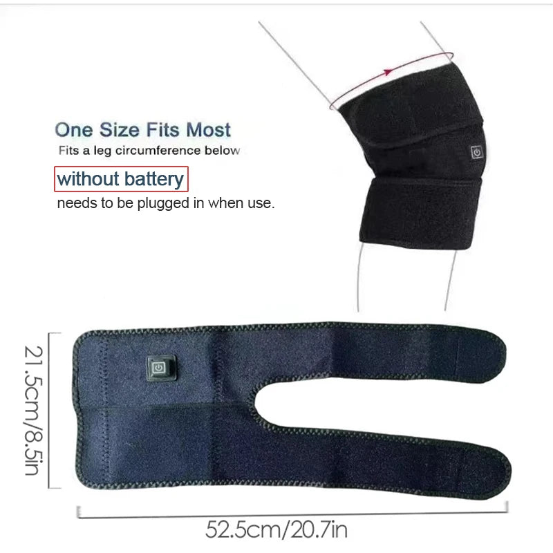Electric Knee Pads USB Charging for Autumn and Winter Cold Protection and Warmth with Three Adjustable Heating Strips