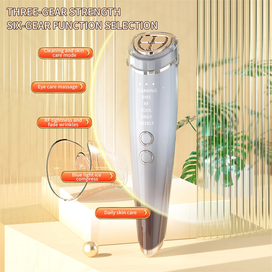 6In1 Face Facial Massage Machine Care Lifting Device Facial Massager Photon Light Therapy Face and Neck Massager