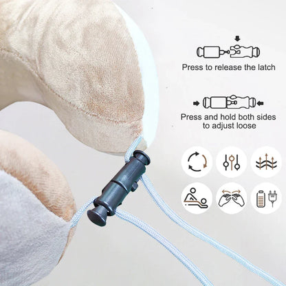 Portable U-shaped Neck Massager Electric Neck and Shoulder Vibration Massage Single Button Operation Suitable for Travel Work