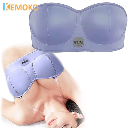 Electric Breast Massage Bra Breast Enhancement Instrument Vibration Massage Hot Compress Chest Promote Blood Circulation