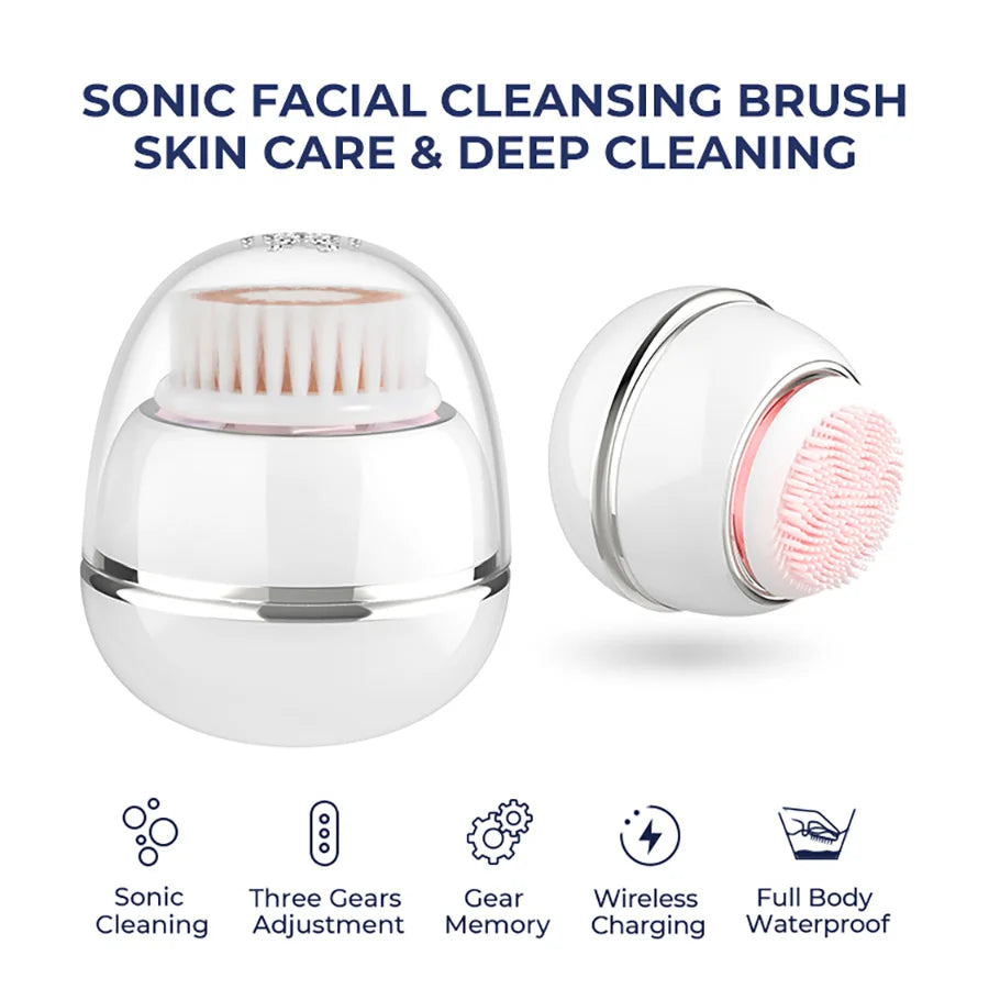 ZenithLife Electric Face Washing Brush Sonic Cleansing 3 Levels Of Intensity Adjustment IPX6 Waterproof 2025 For Girlfriend Gift