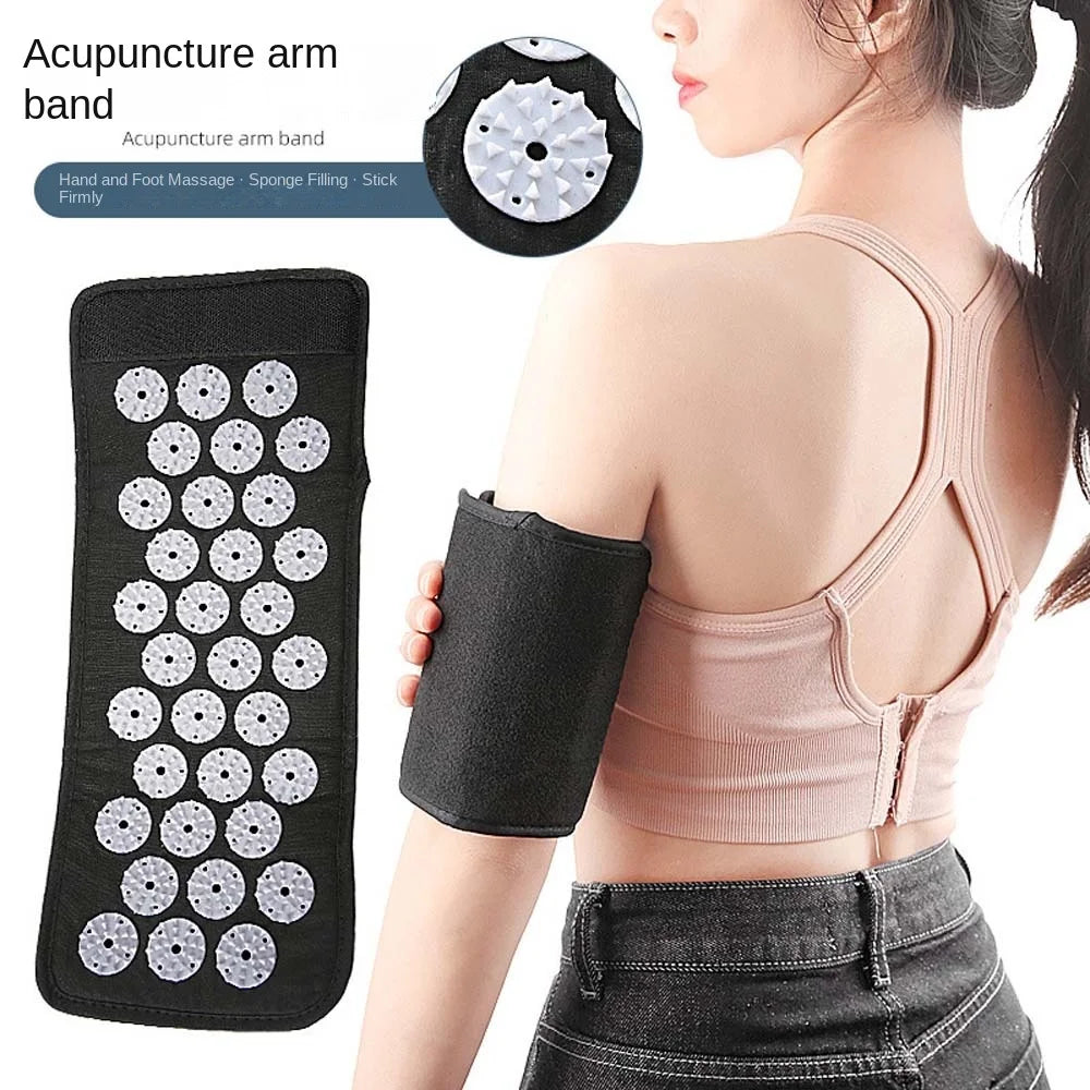 Acupressure Body Massage Mat Reflexology Plate Massage Pad Blood Circulation Arm Body Massage Glove Black Acupuncture Sensation