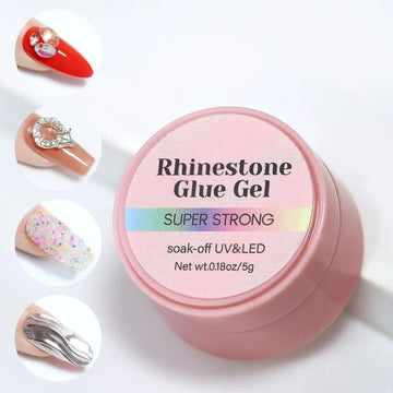 No Wipe Strong Nail Glue Rhinestone Nail Gel Adhesive For DIY Nail Art Gems Jewelry False Nails Extension Glue Stick The Drill