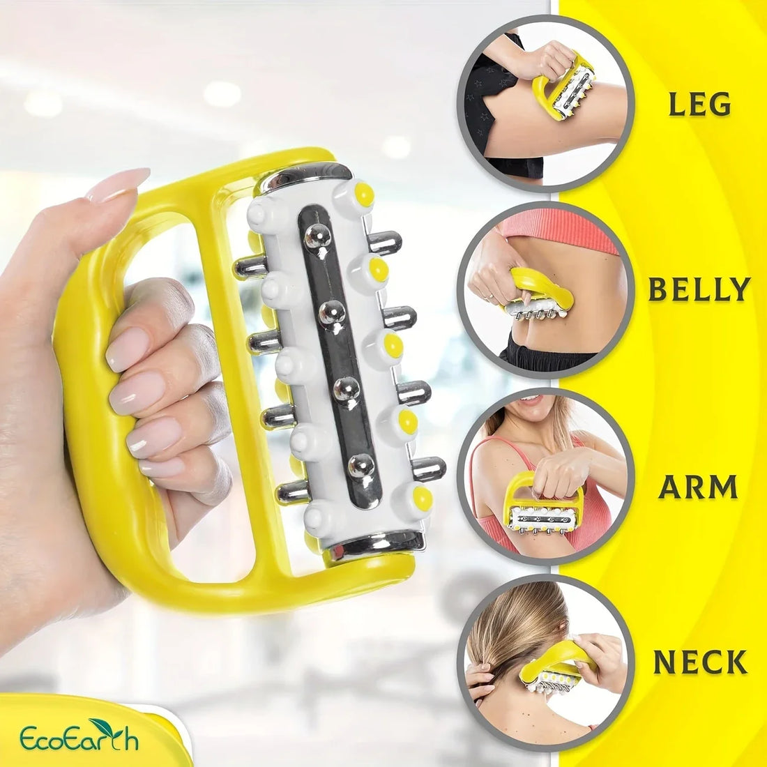 Mini myofascial release tool - deep tissue muscle massage roller - trigger point and muscle relaxation