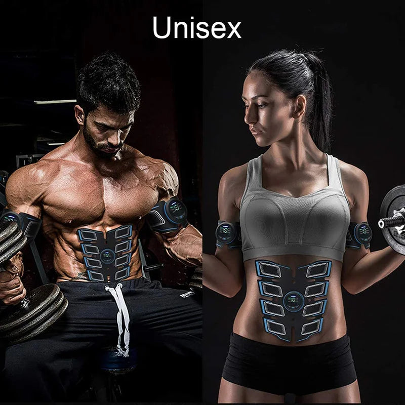 EMS Muscle Stimulator Abs Trainer Abdominal Muscle Toner Massage Toning Belt Body Slim Weight Loss Fitness Massager Rechargeable
