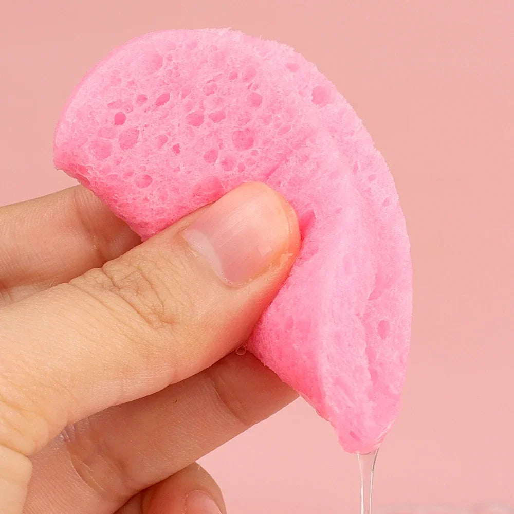 Natural Cellulose Face Sponge Compressed Facial Sponges Spa Sponges Cleansing Massage Pore Exfoliating Mask Makeup Removal