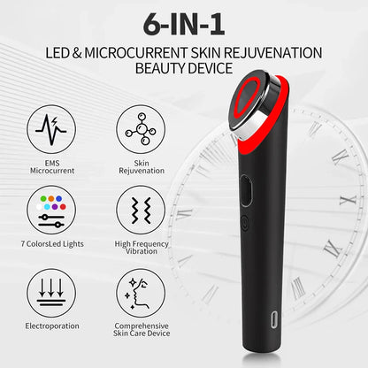 7 Colors Age-R Booster Pro Facial Skin Care Anti Wrinkle Beauty Device EMS Microcurrent Lift Massager Home Use Beauty Skin Care