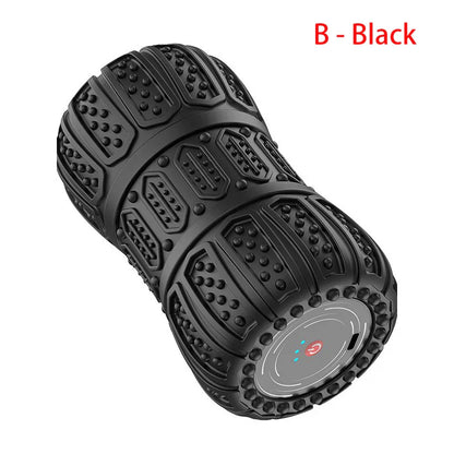 Electric Fascia Fitness Roller Peanut Ball Vibration Massage Shoulder Neck Waist Leg Muscles Relaxation Connect Bluetooth Music