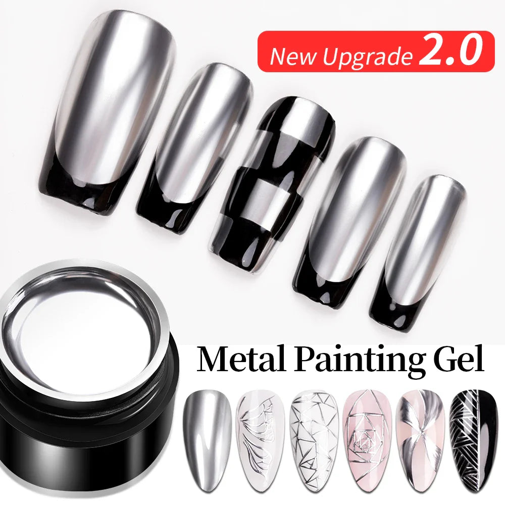 BOZLIN 5ml Sparkling Chameleon Mica Shell Gel Polish Colorful Sequins Manicure Semi Permanent Soak Off Nail Art Gel Varnish