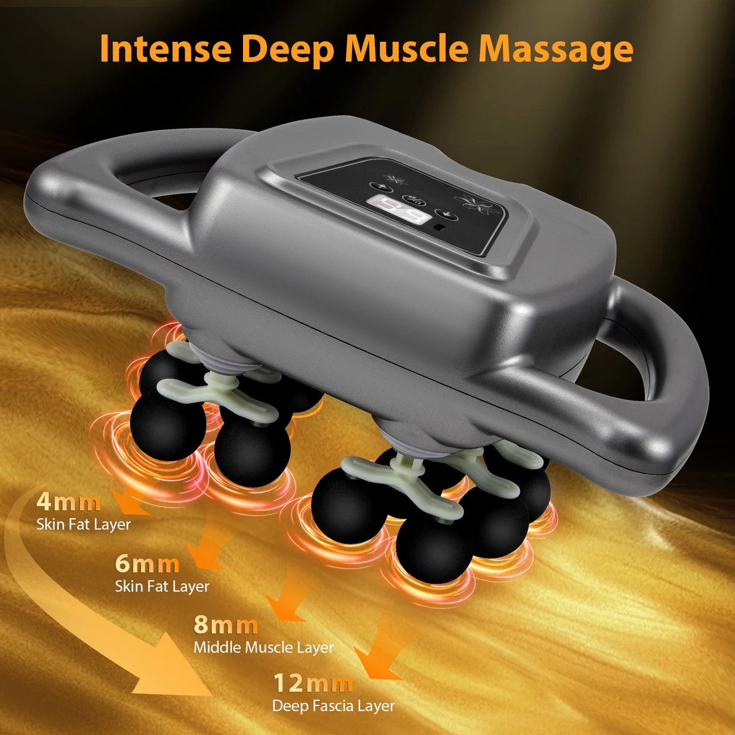 16 Heads Fascia Gun High-Frequency Vibration Massager Relieve Fatigue Body Back Waist Massager Neck Leg Shoulder Masajeador