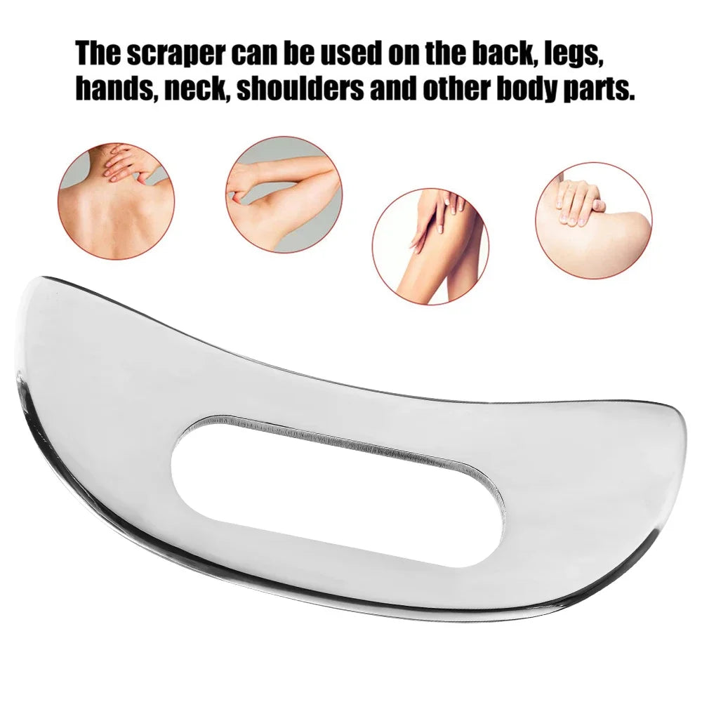 1Pcs Stainless Steel Gua Sha Scraper Physical Therapy Fascia Knife Myofascial Release IASTM Tools Physiotherapy Knife