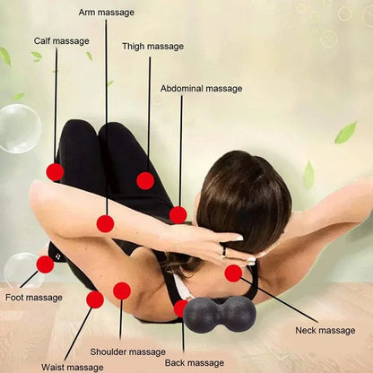 High Density Massage Ball Peanut Massage Ball, Double Long Hockey Ball Massage Roller Ball For Deep Tissue Muscle Massage