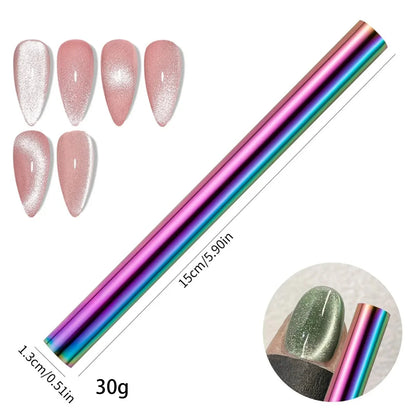 12pcs Crocodile Pattern Nail Magnet Nail Art Cat Eye Snake Skin Wave Geometric Nail UV Attraction Magnets Set Manicure DIY Tool