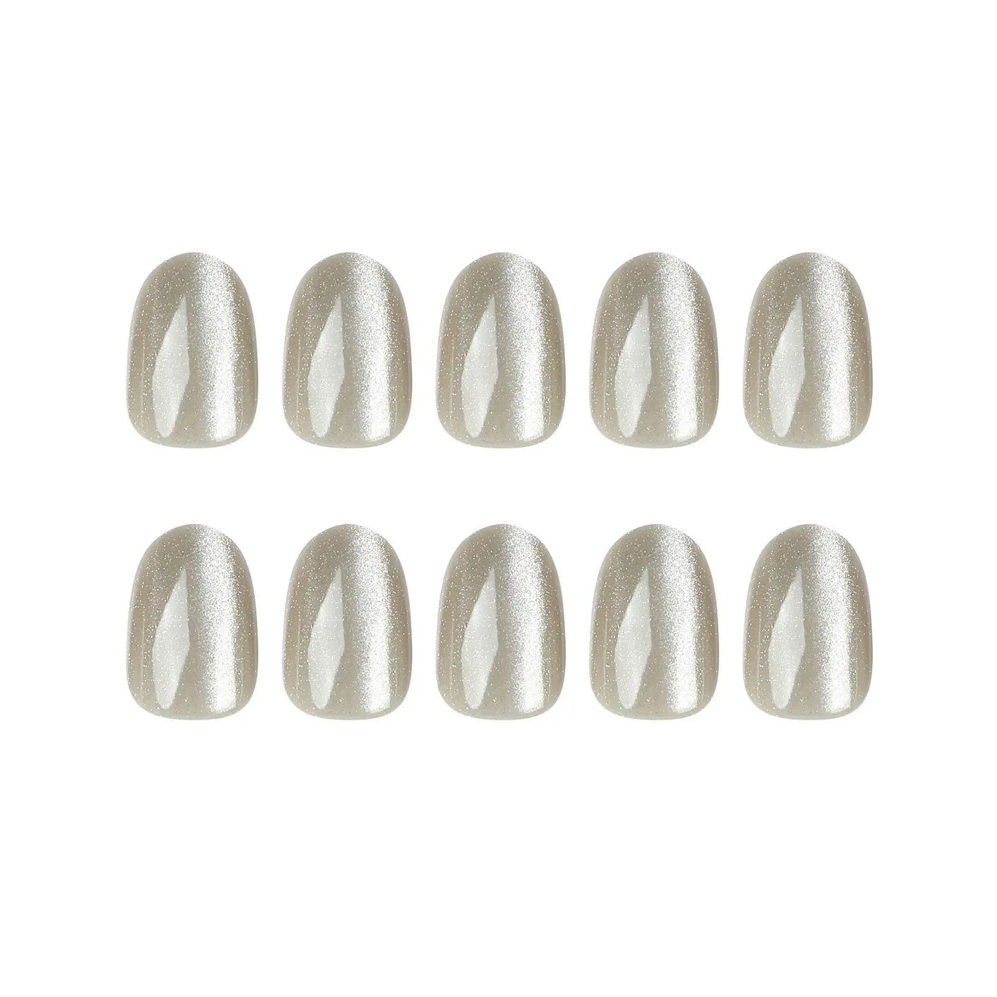 24pcs/set cat eyes fake nails for women girls red brown green blue grey sparkling short tips faux ongles press on false nail