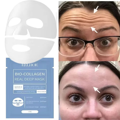 Collagen Wrinkle Remover Facial Mask Deep Moisturizing Whitening Soluble Hydrogel Mask Smooth Brighten Korean Skin Care Cosmetic