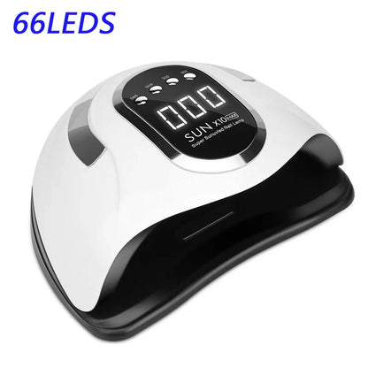 LED Nail Lamp For Manicure 280W Nail Dryer Machine UV Drying Lamp For Curing UV Gel Nail Polish With Motion Sensing LCD Display