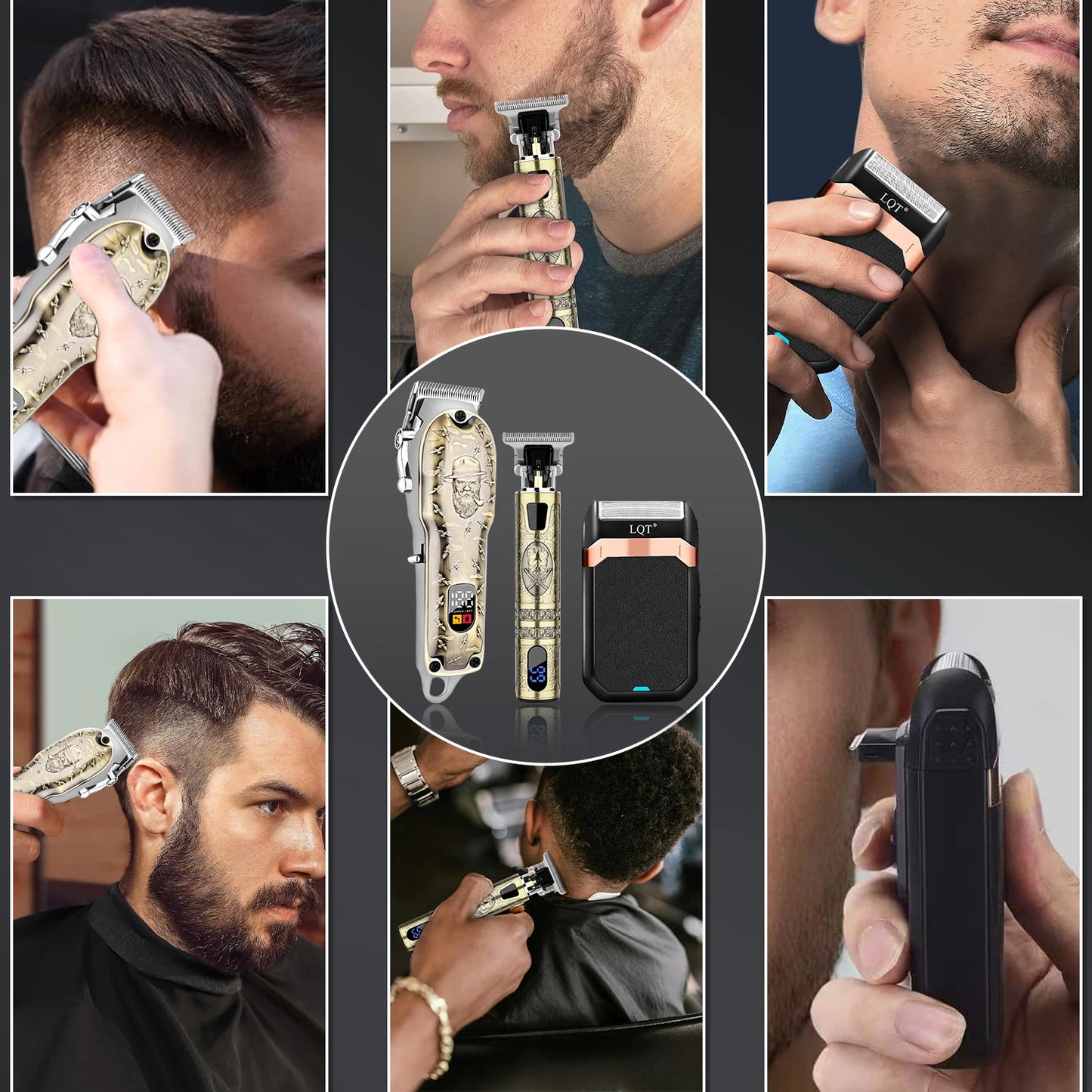 Professional Barber Tools: Cordless Electric Hair Clipper for Men,Beard Care Kit,Hair Clipper & Electric Shaver Set,Men's Gifts