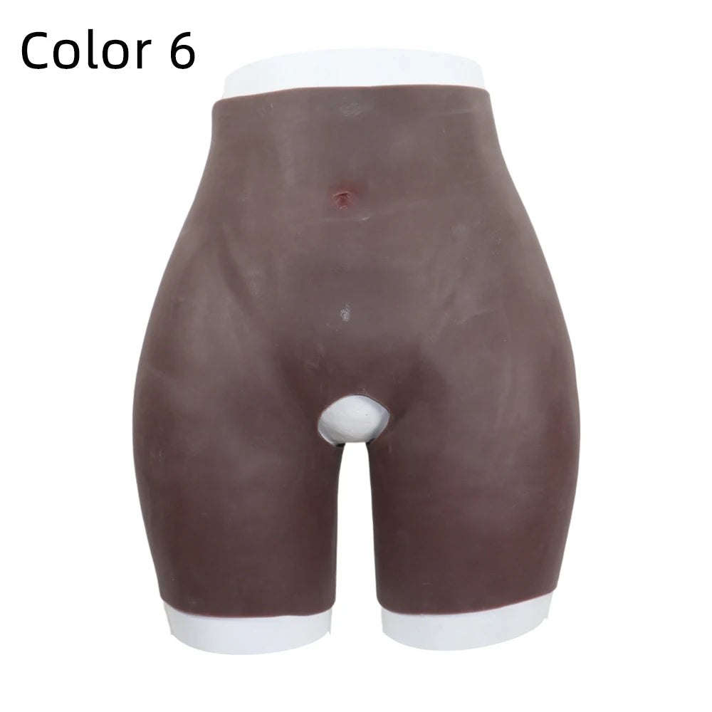 YUERUGOU Silicone Butt Hip Enhancement Women Open Crotch Pants Artificial Hip Shaper Padded Cosplay African Woman Plus Size Wear
