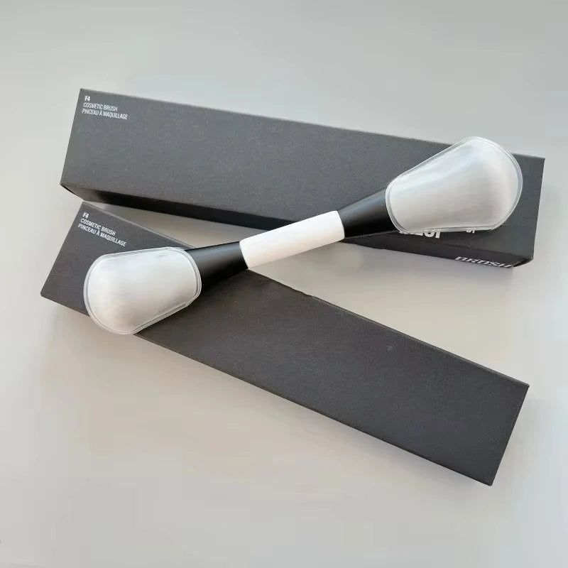 F4 Dual-Ended Synthetic Hair Makeup Brush for Foundation Powder Blush Contour Eyeshadow Concealer