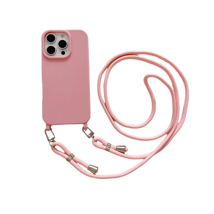 Lanyard with Adjustable Cord Rope Strap Case For iPhone 15 16 Pro Max 14 13 12 11 7 8 Plus X XS XR Soft Silicone Phone Cover