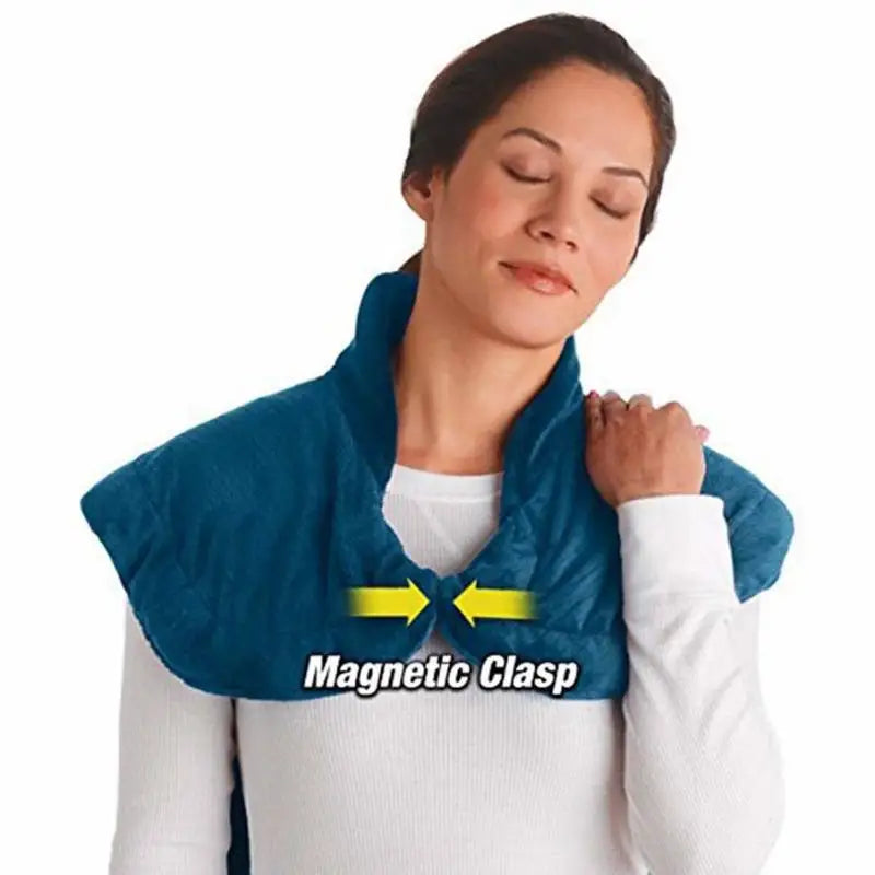 Flannel Health Relief Wrap Neck Shoulder Back Heat Pad Therapy Muscles Pain Relief Pad Massaging Heat Wrap Household Massager