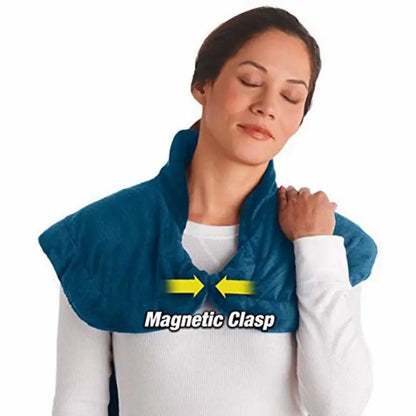 Flannel Health Relief Wrap Neck Shoulder Back Heat Pad Therapy Muscles Pain Relief Pad Massaging Heat Wrap Household Massager