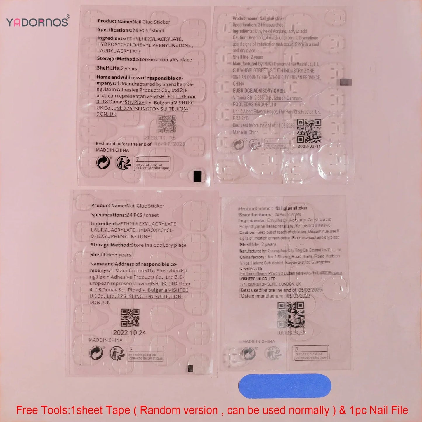24Pcs Fairy White Flower Fake Nails Pink French Tip Press on Nails Short Square Wearable False Nail for Women Girls DIY Manicure