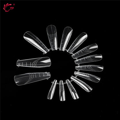 TP 140pcs/box New Nail Dual Forms Acrylic Nails Top Forms for Extension Quick Building UV Gel Molds Full Cover Nail Upper Forms