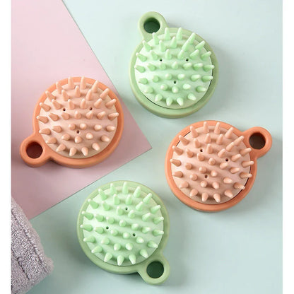 Wet and Dry Scalp Massage Brush Head Cleaning Adult Soft Household Bath Massage Comb Silicone Shampoo Brush Head Massager