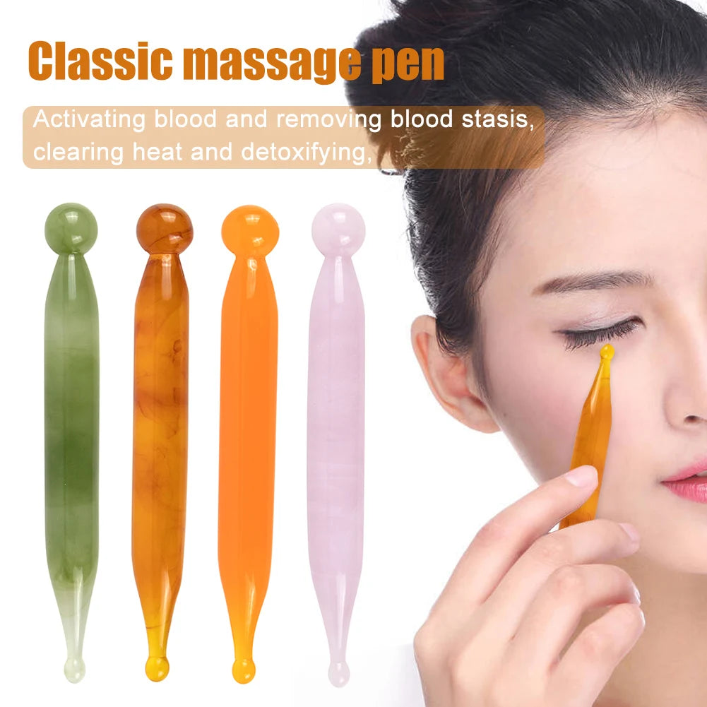 1pcs Natural Jade Stick Stone Gua Sha Facial Massage Acupunctur Point Pen Chinese Medicine Guasha Beauty Messager Tool