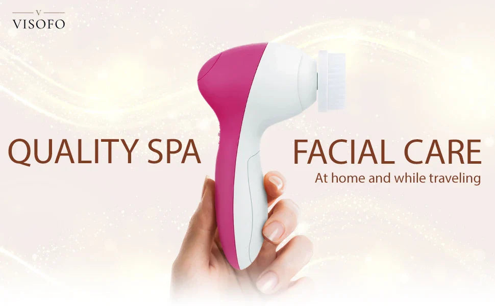 Electric 5-in-1 Facial Cleansing Brush, Multi-functional Rotating Massage Pore Cleansing Beauty Device Pore Cleaner