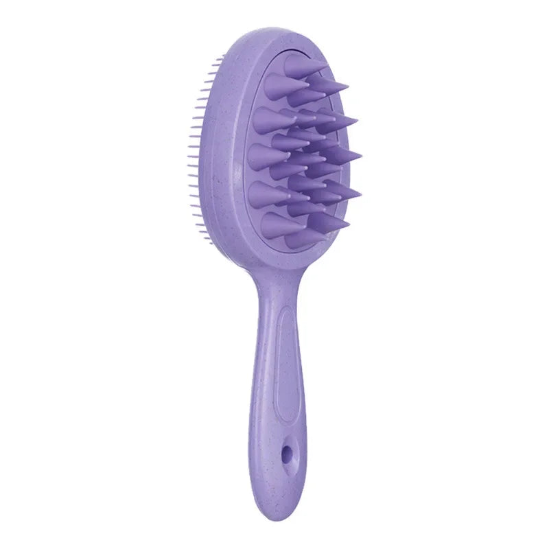 2 in 1 Silicone Shampoo Brush Head Scalp Massage Comb Double Side Hair Washing Comb Soft Body Bath Shower Brush Styling Tools