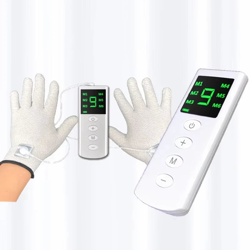Hot Sale TENS/EMS Massage Gloves 4 Mode Palm Muscle Stimulator Portable Beauty Physiotherapy Handheld Pain Relief Massager Glove