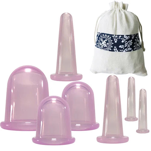 2/4/7Pcs Set Silicone Anti Cellulite Cup Vacuum Massage suction Cups Body Pain Relief Roller Manual Suction Cups Cupping Therapy